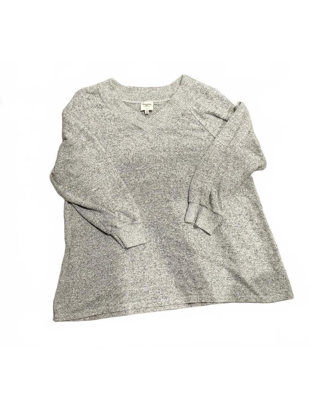 Hayden Soft Gray Long Sleeve Sweater Size 1XL